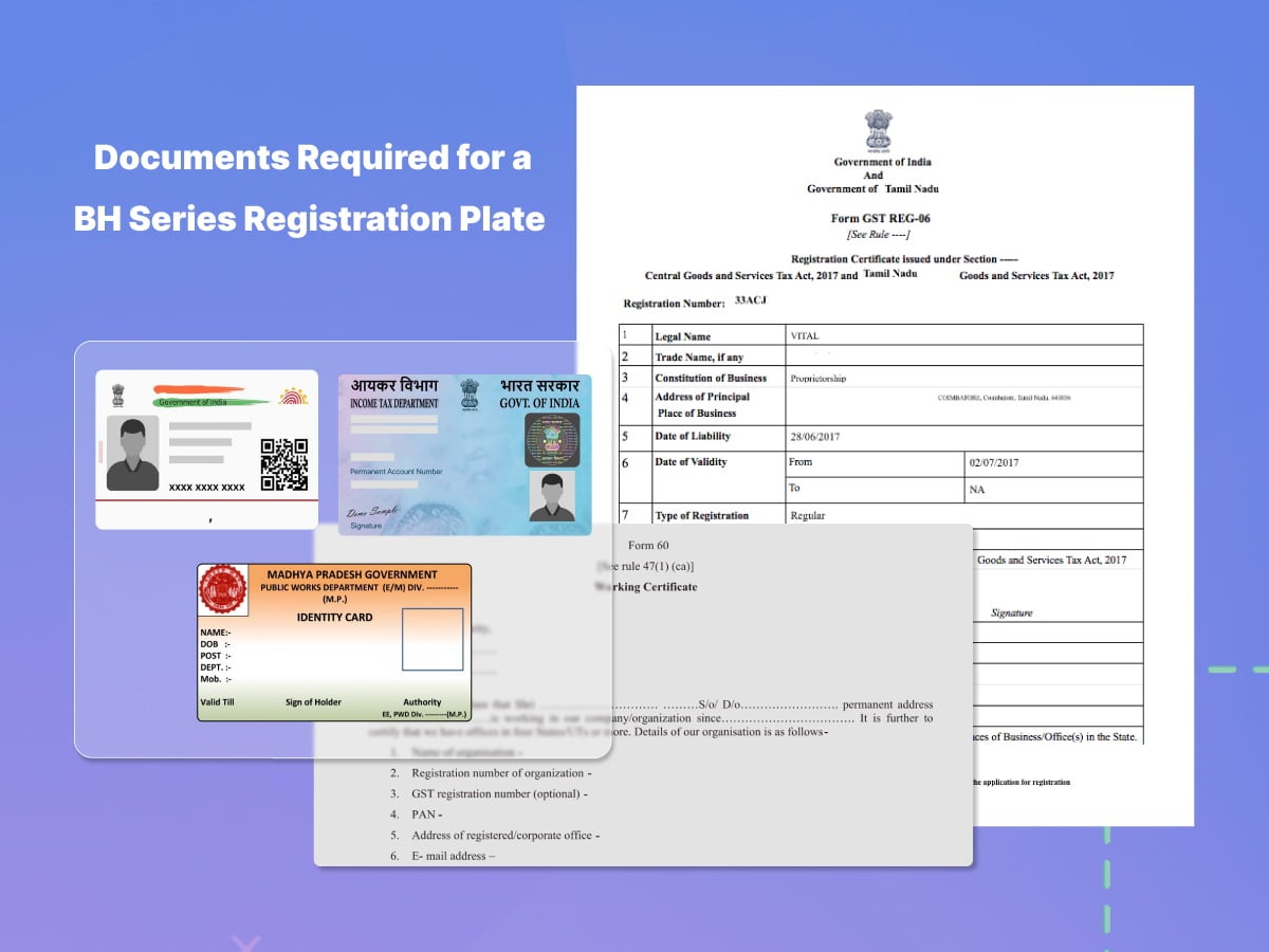 Documents Required for a BH Series Registration Plate